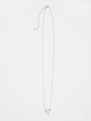 Silver Tone Bow Necklace
