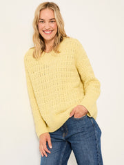 Stella Lemon Yellow V Neck Knitted Jumper