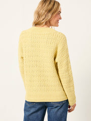 Stella Lemon Yellow V Neck Knitted Jumper