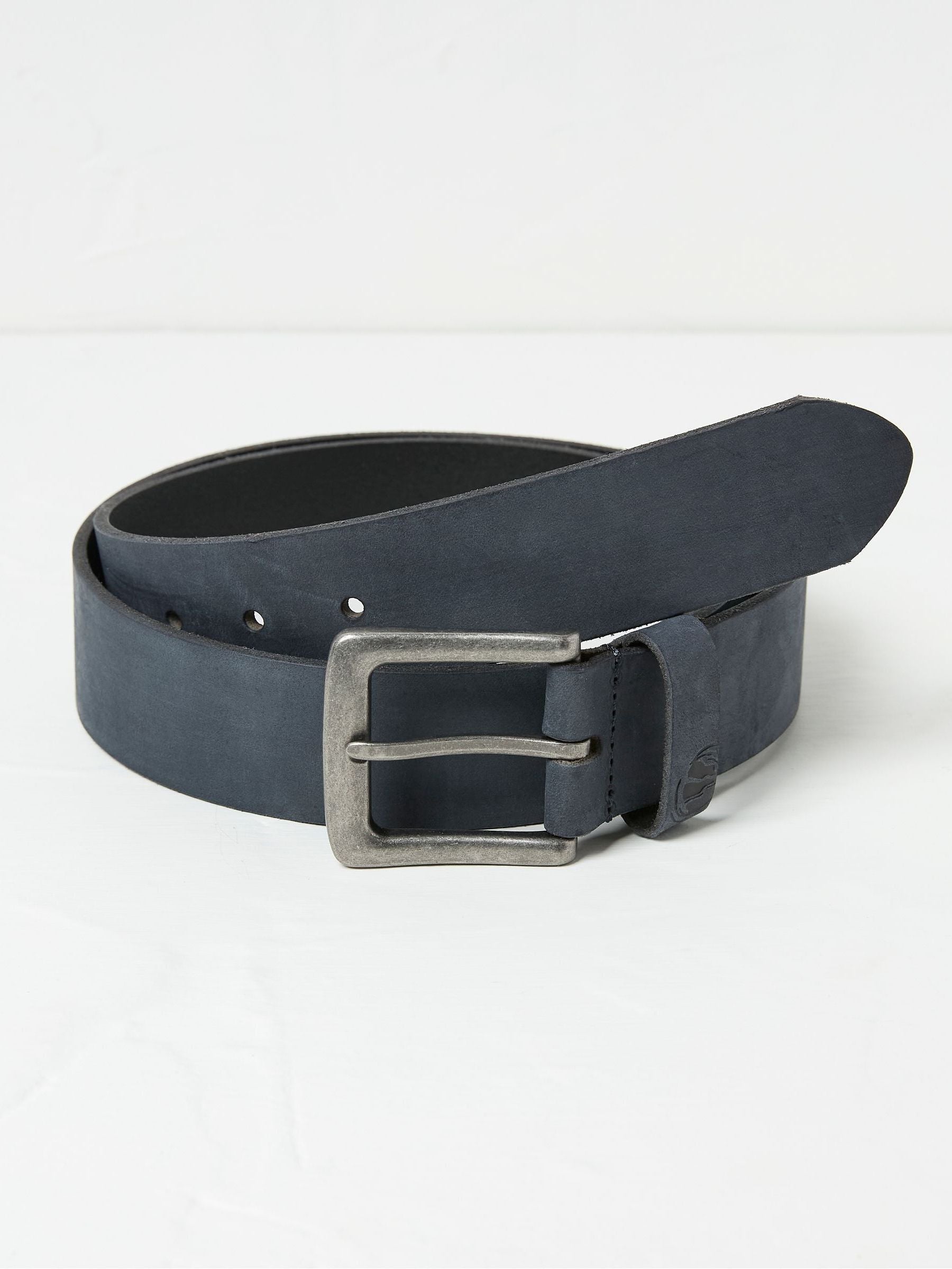 Nubuck Blue Leather Belt