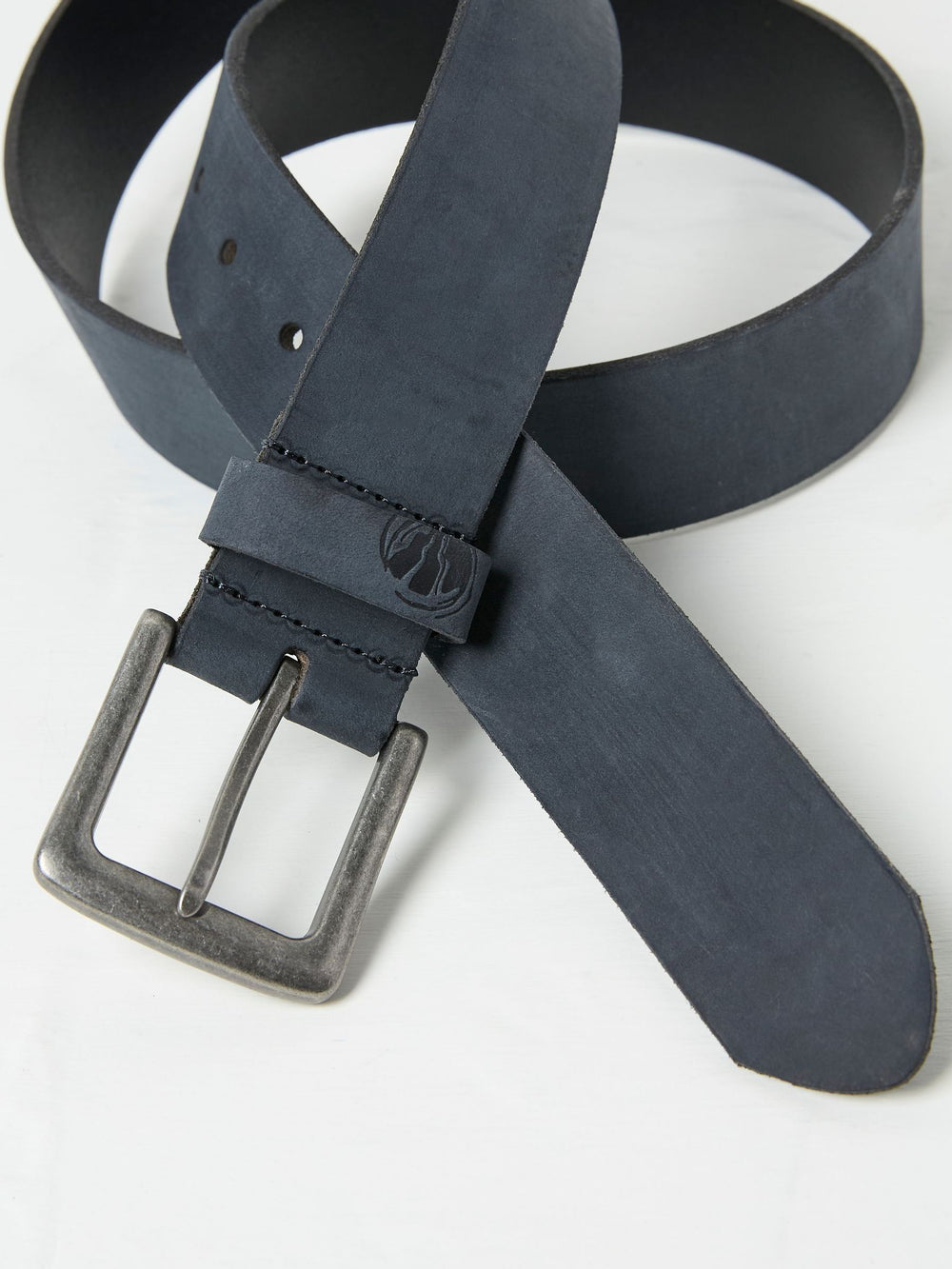 Nubuck Blue Leather Belt
