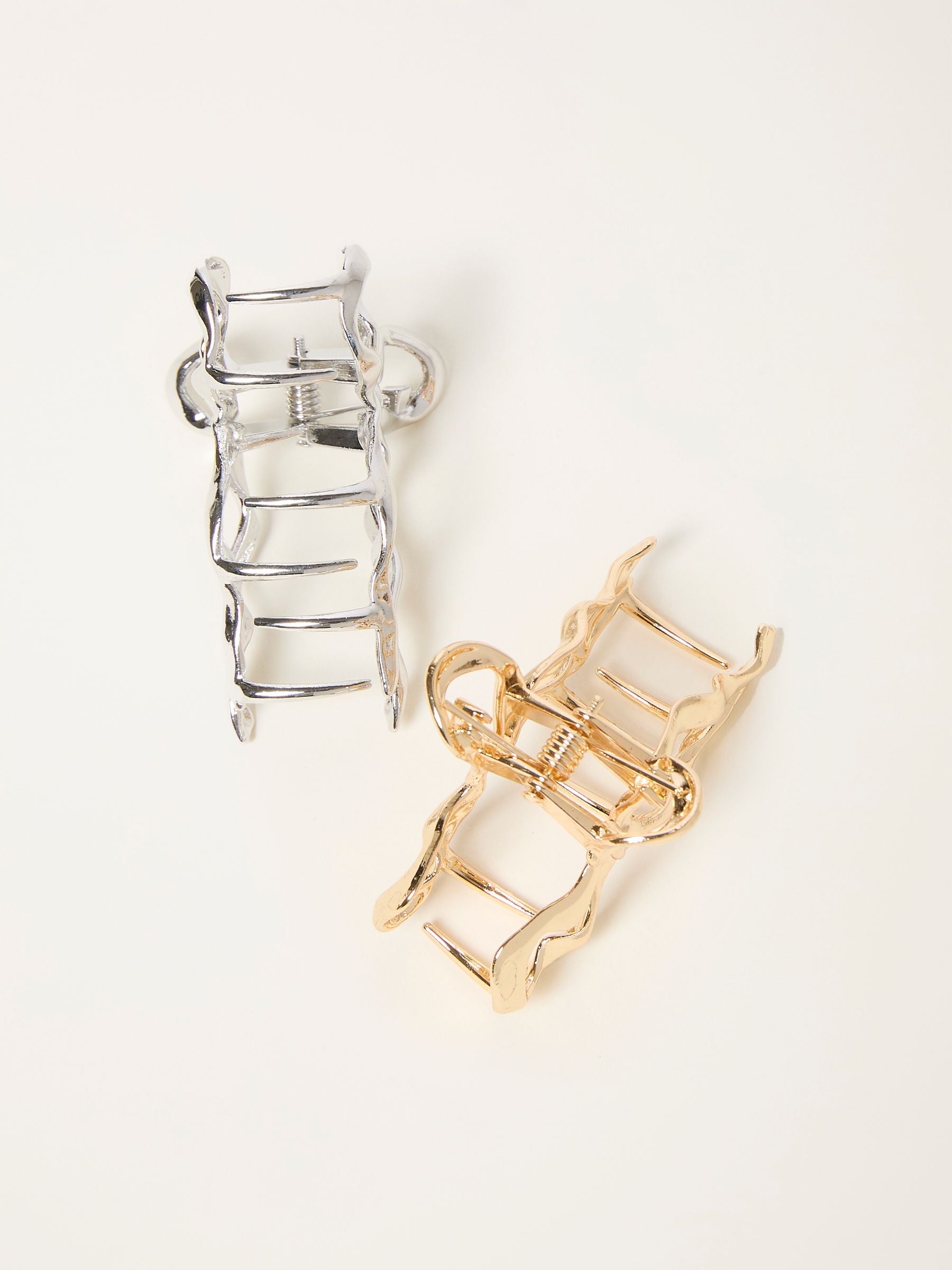 Multi 2 Pack Metal Bow Claw Clips