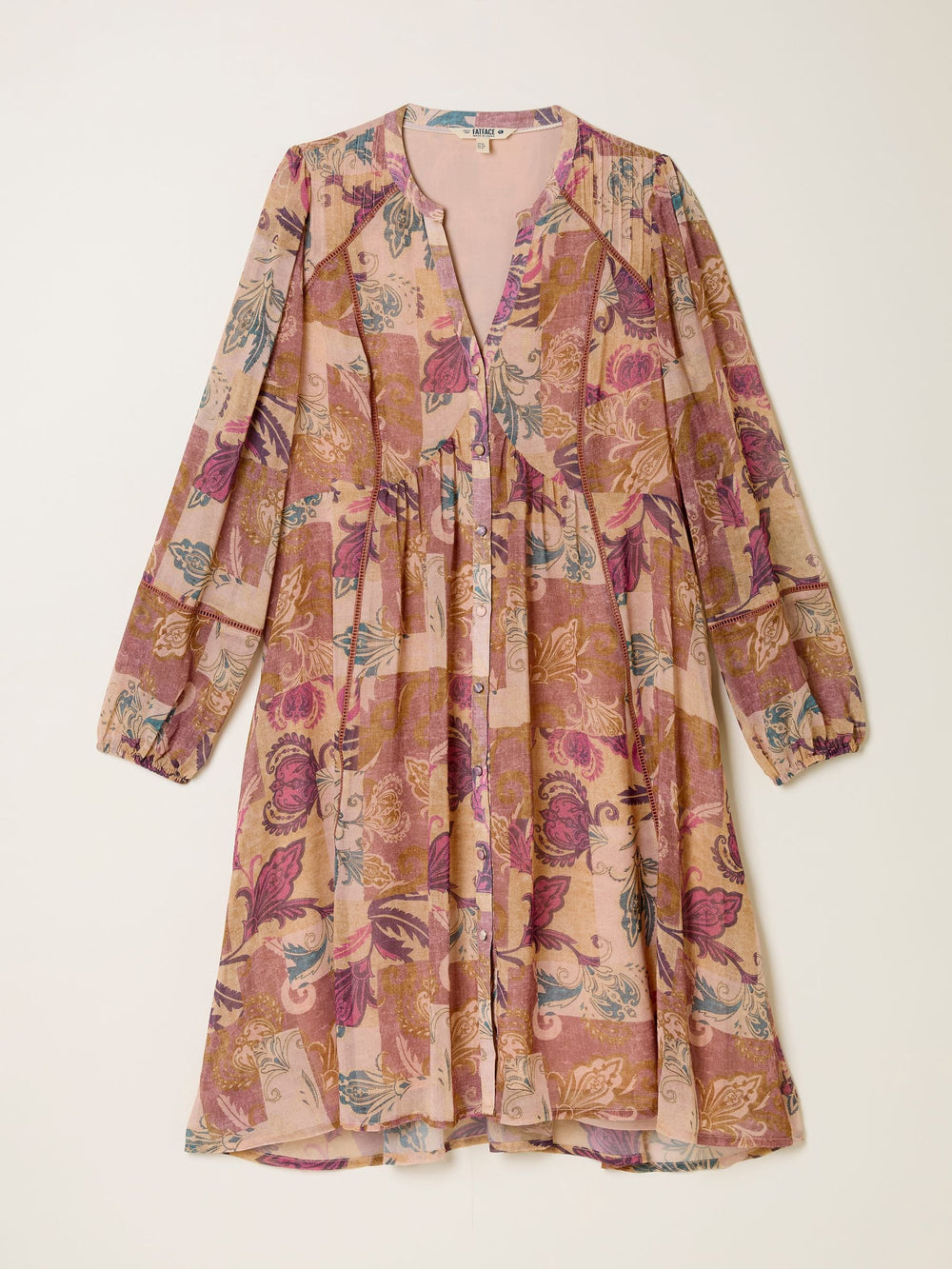 Steph Rose Pink Patched Chintz Regular Dress
