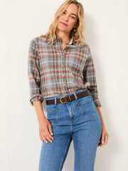 Olivia Teal Blue Check Shirt
