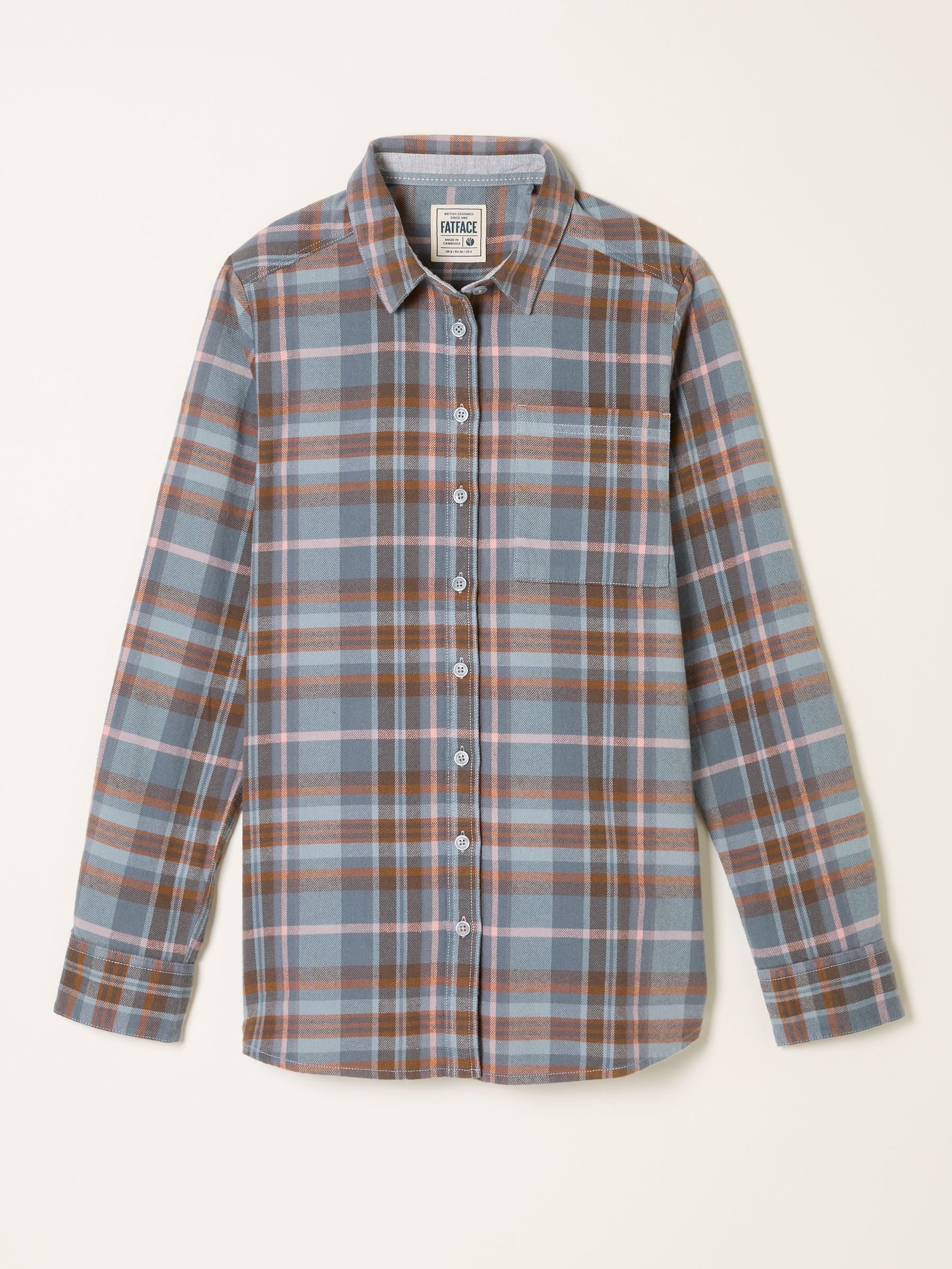 Olivia Teal Blue Check Shirt
