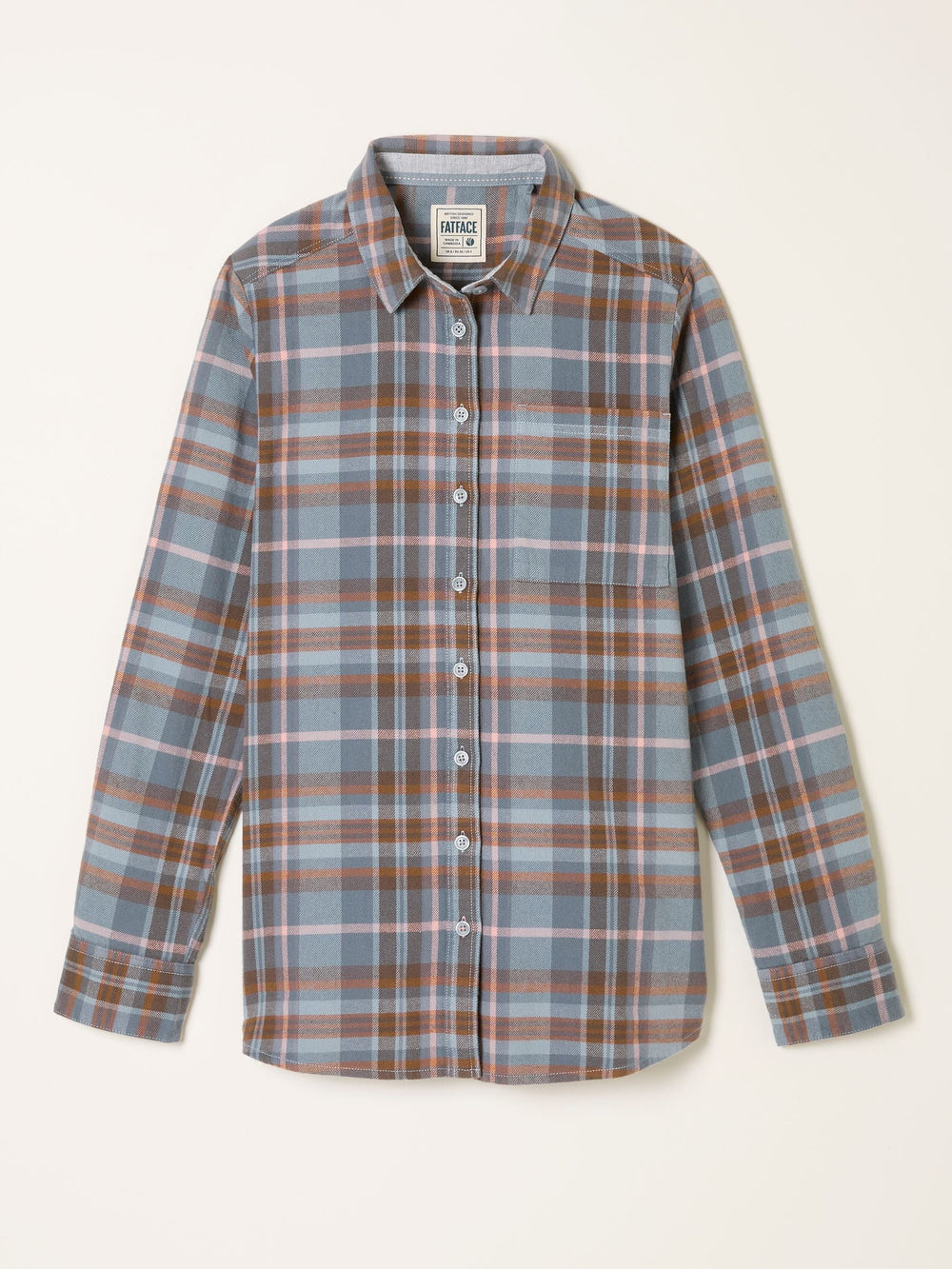 Olivia Teal Blue Check Shirt