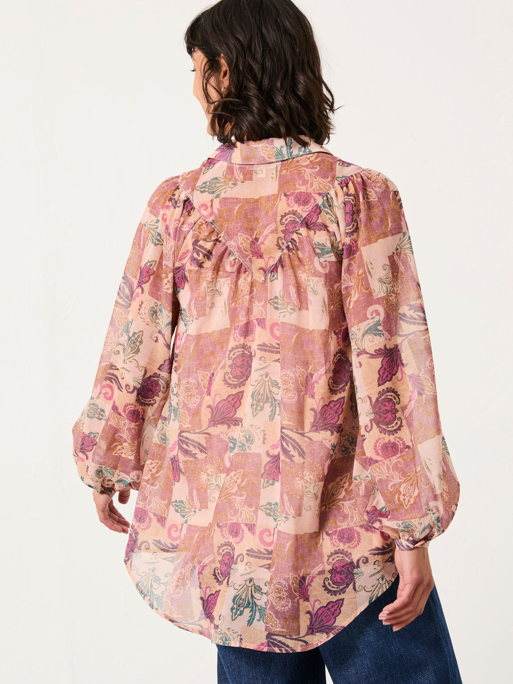 Pamala Rose Pink Patched Chintz Blouse
