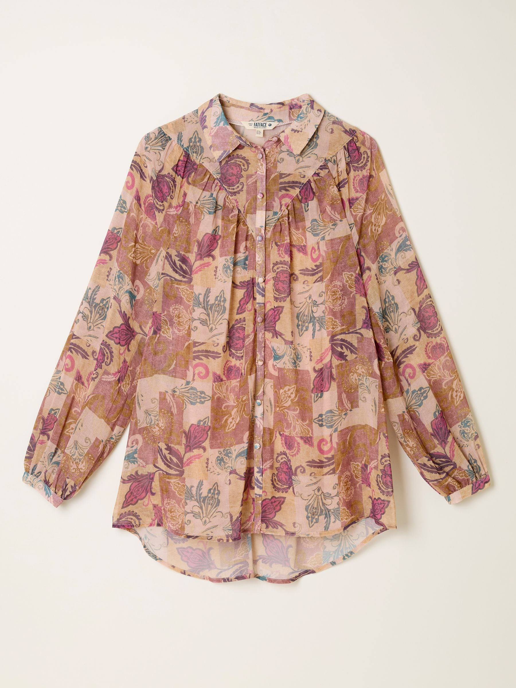 Pamala Rose Pink Patched Chintz Blouse