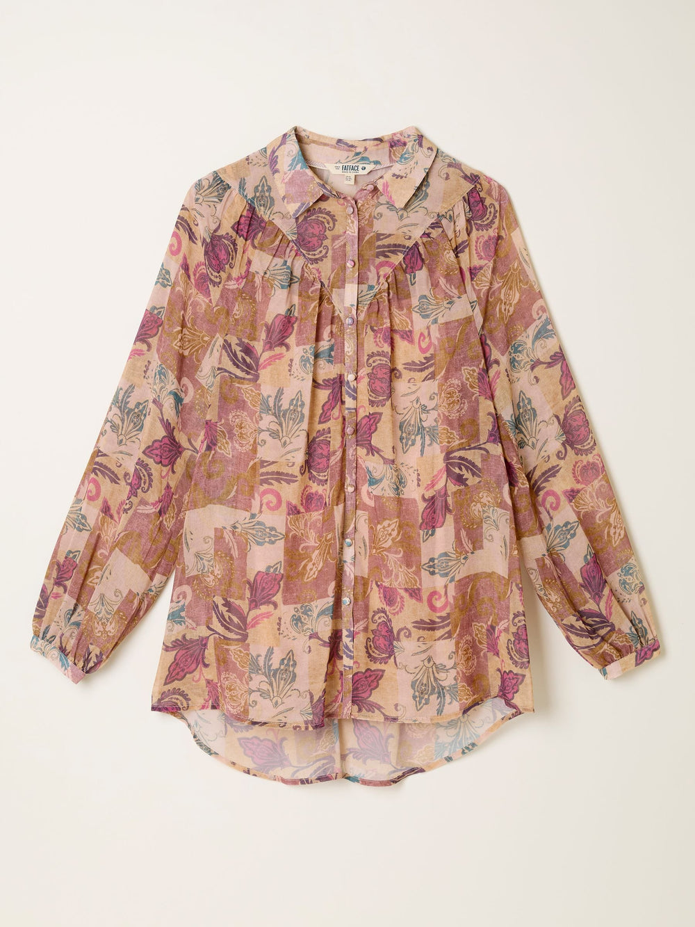 Pamala Rose Pink Patched Chintz Blouse