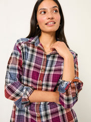 Bessie Plum Purple Check Shirt