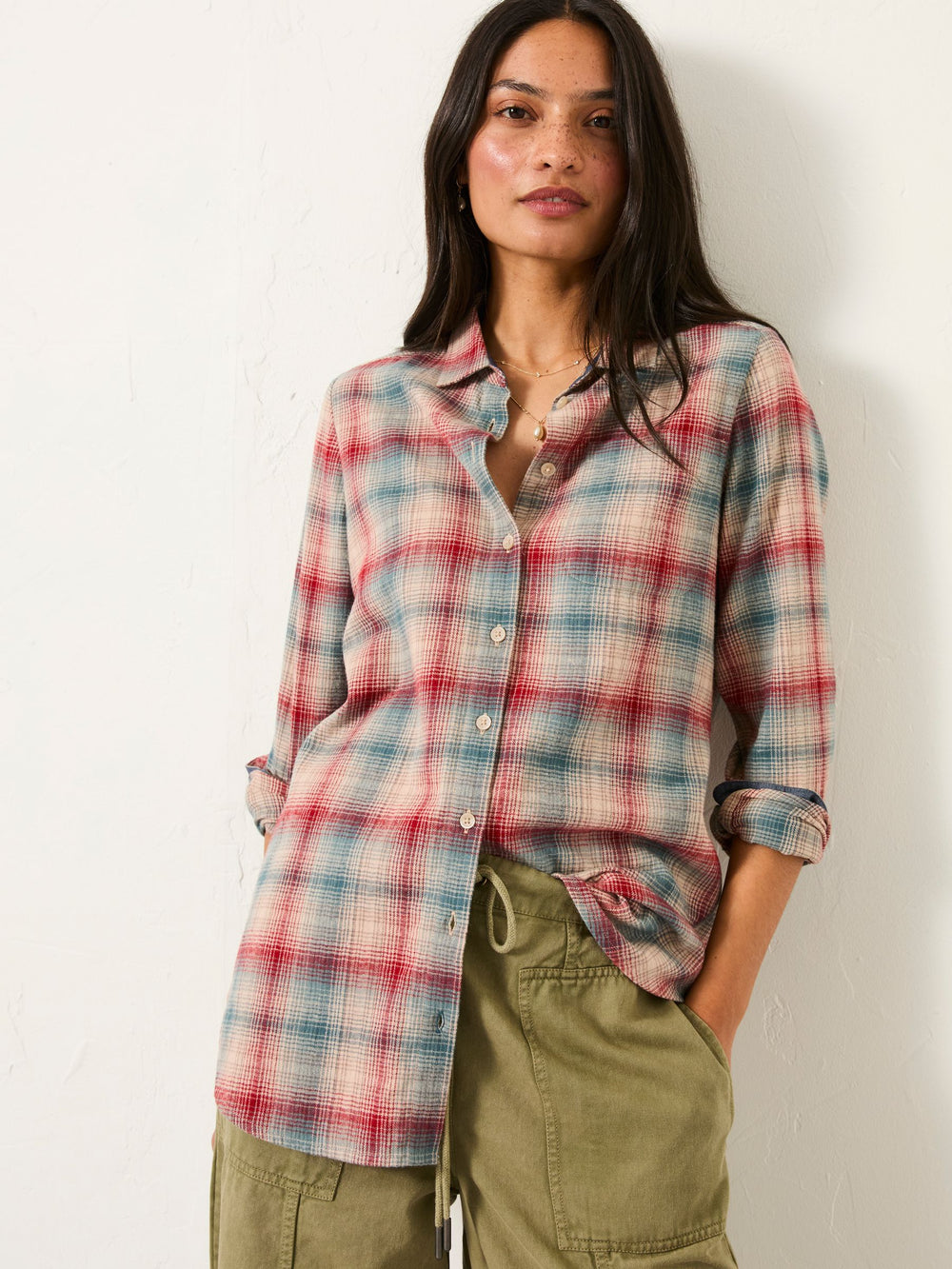 Olivia Red Check Shirt