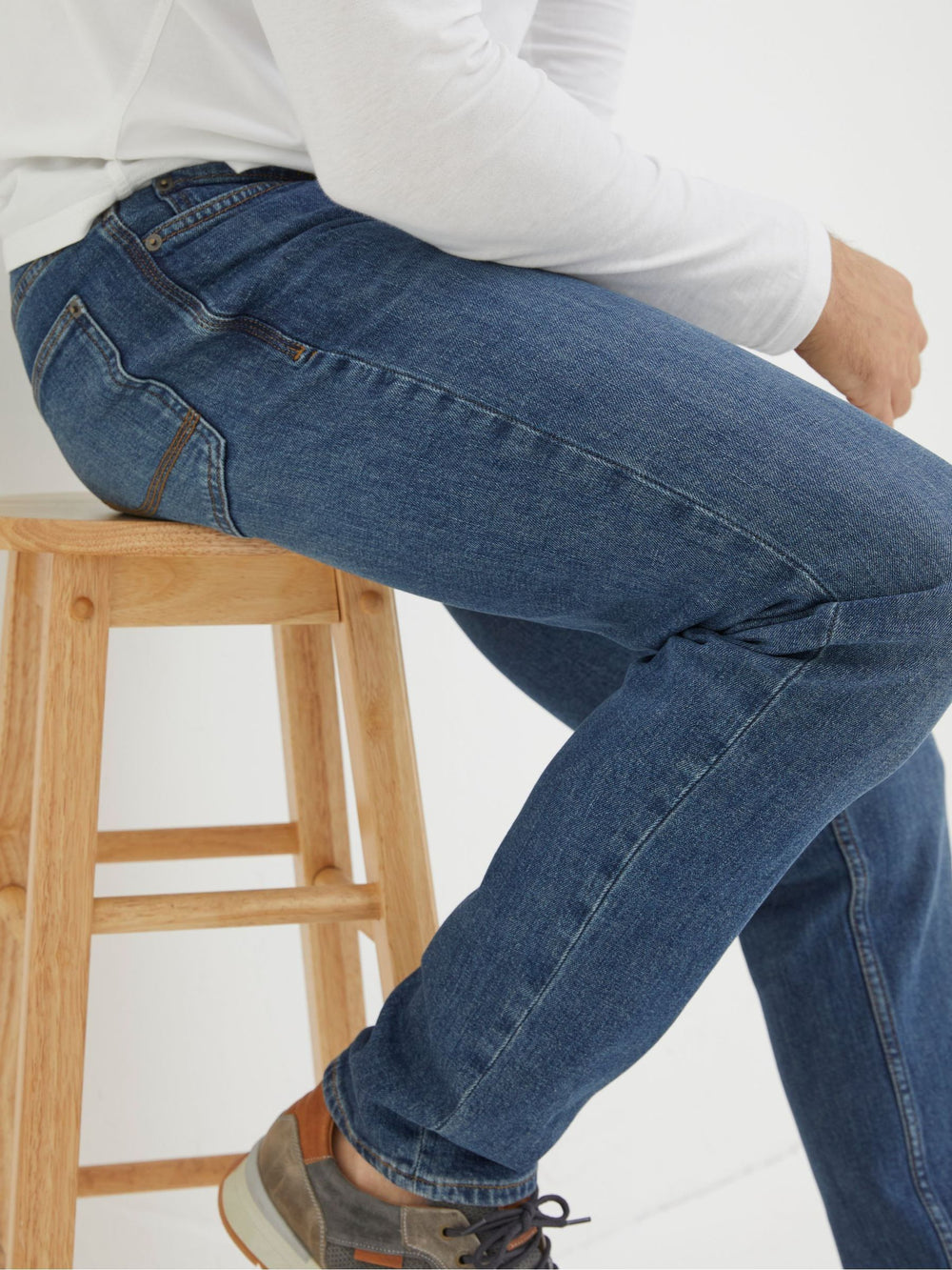 Indigo Blue Straight Fit Jeans