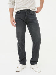Washed Black Straight Fit Jeans