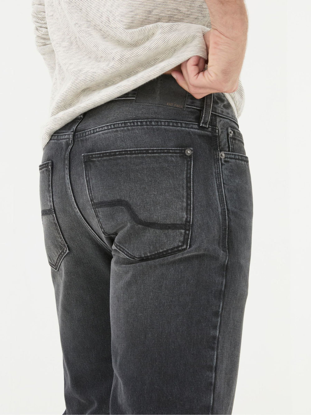 Washed Black Straight Fit Jeans