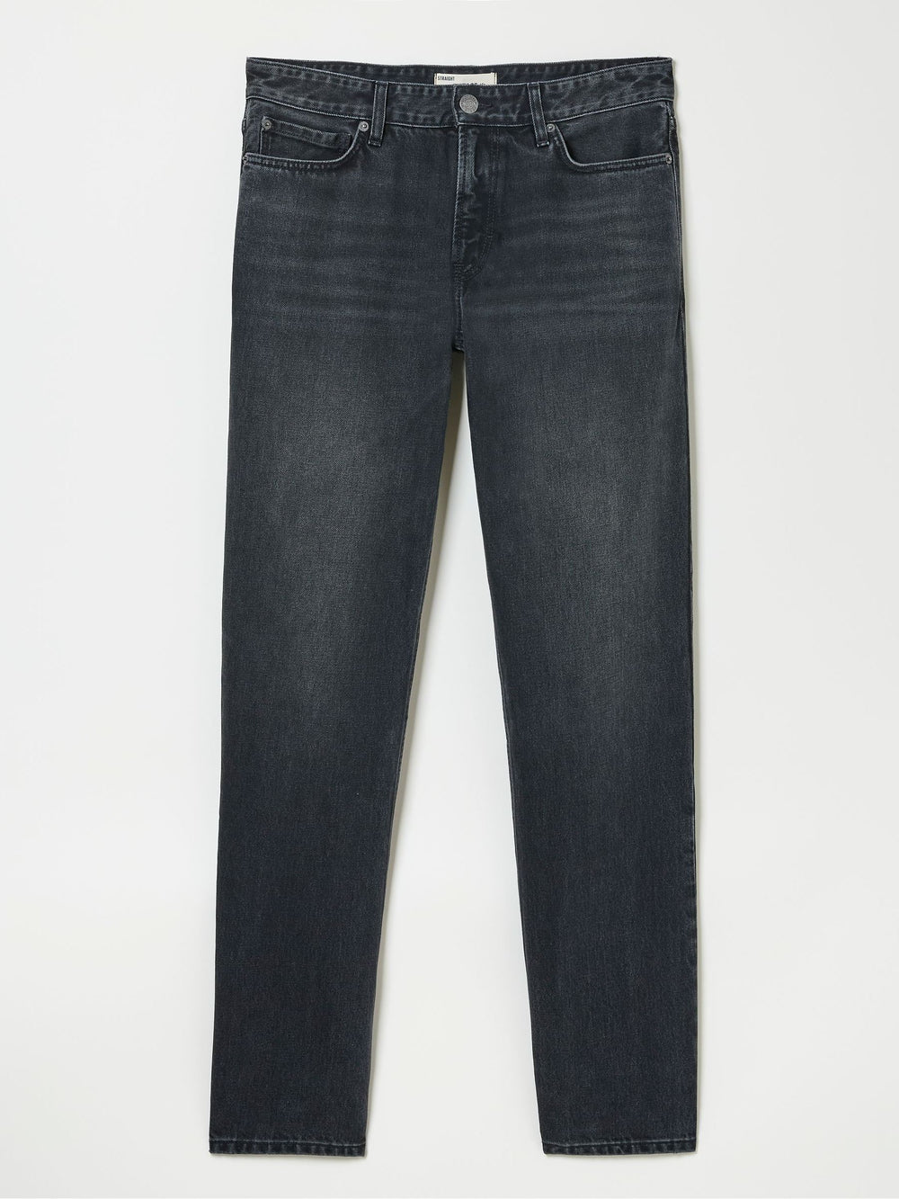 Washed Black Straight Fit Jeans
