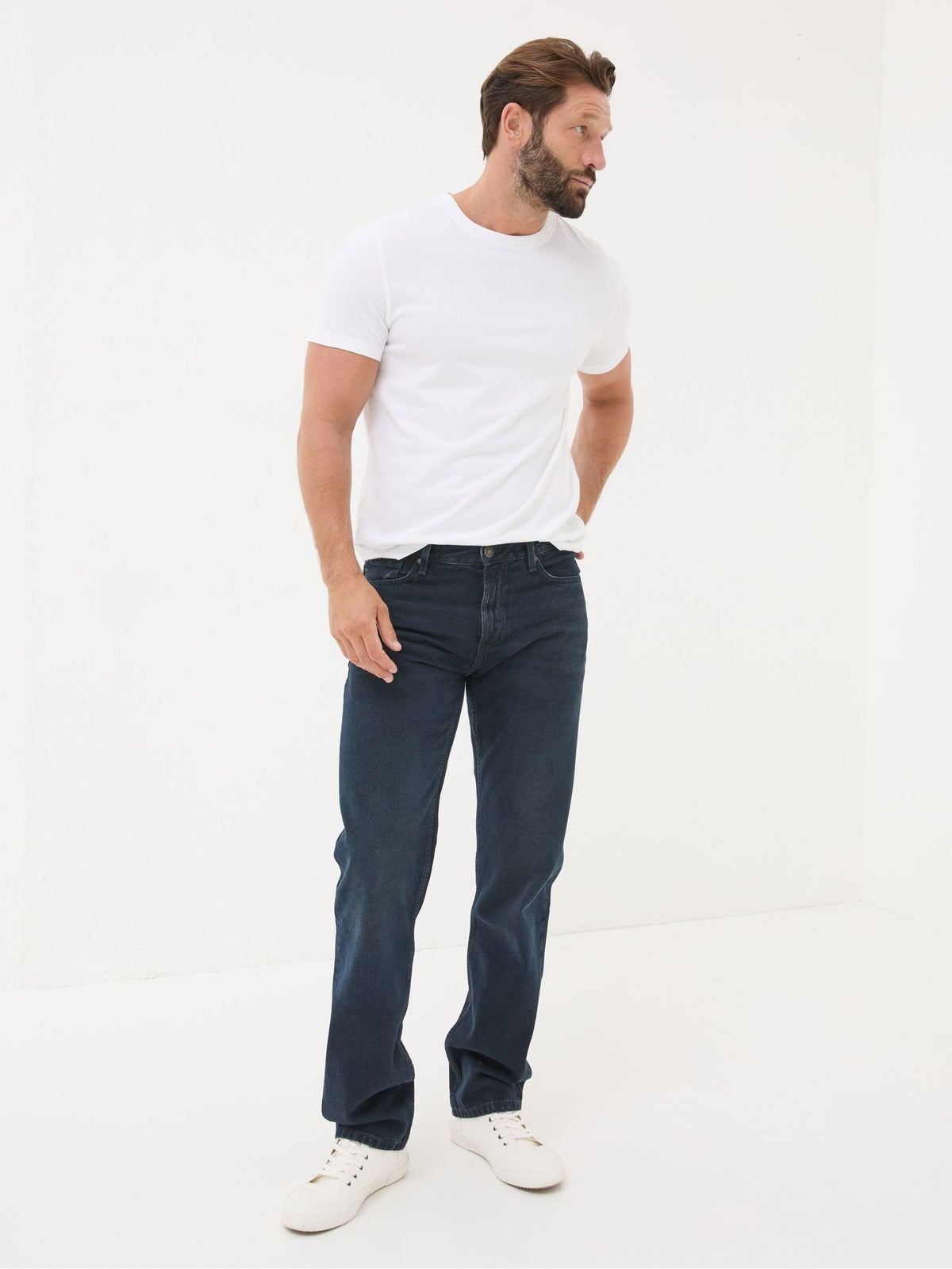 Denim Dark Blue Straight Fit Straight Fit Jeans