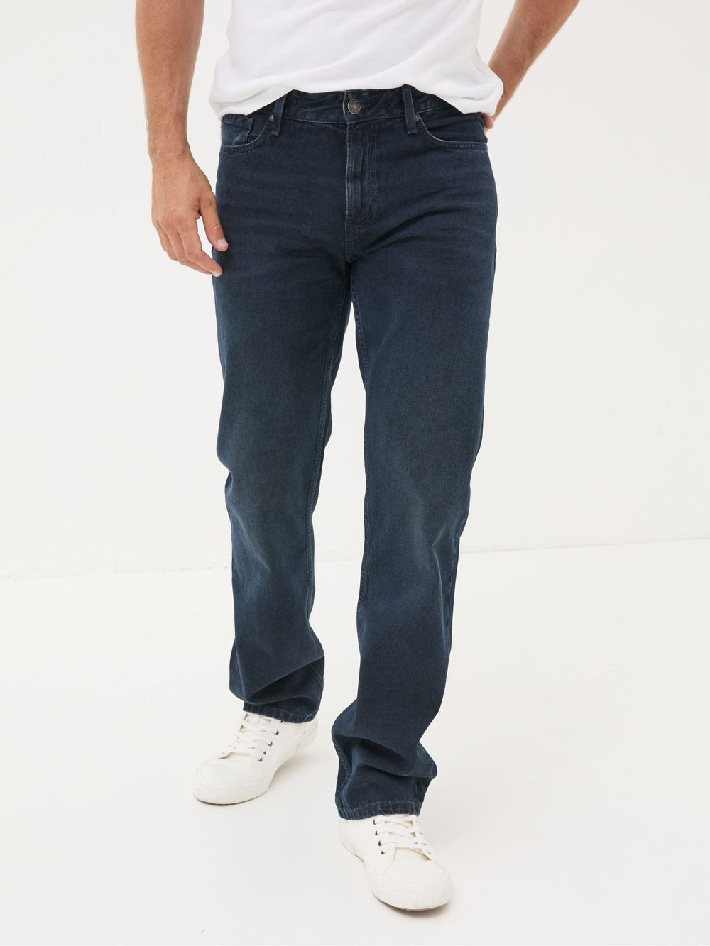 Denim Dark Blue Straight Fit Straight Fit Jeans