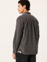 Dark Grey Long Sleeve Cord Shirt