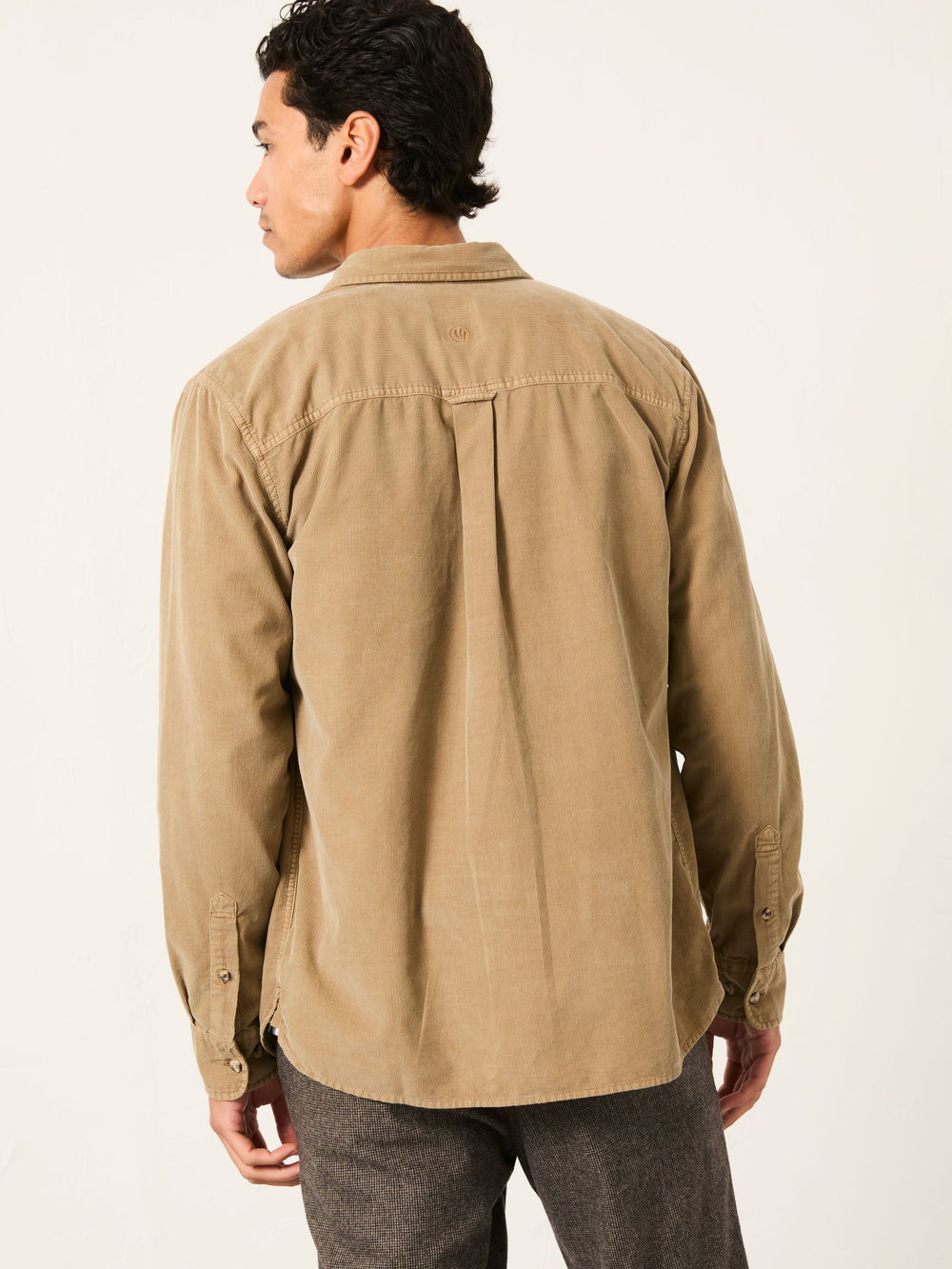 Dark Natural Long Sleeve Cord Shirt