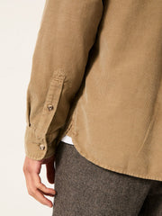 Dark Natural Long Sleeve Cord Shirt