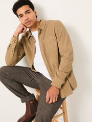 Dark Natural Long Sleeve Cord Shirt