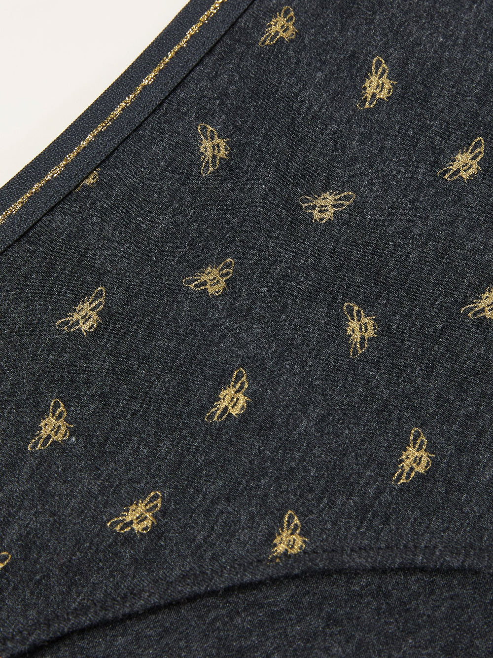 Charcoal Grey Sparkle Bee Classic Knickers
