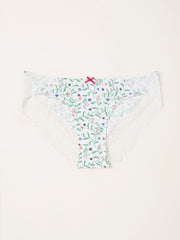 Ivory Bee Floral Brazillian Knickers