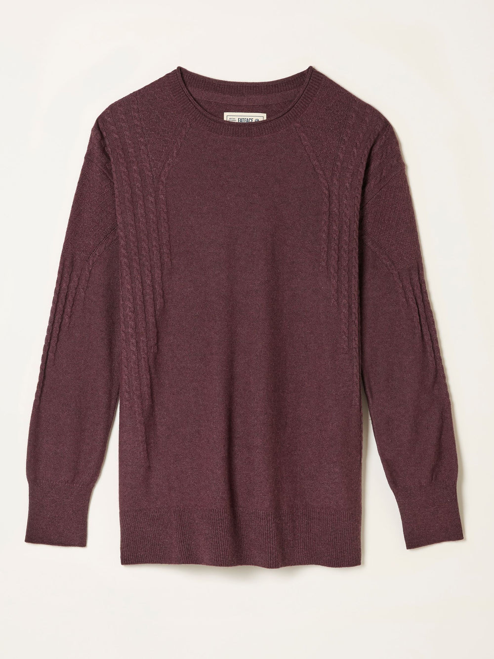 Delphine Dusky Purple Fine Gauge V Neck Jumper
