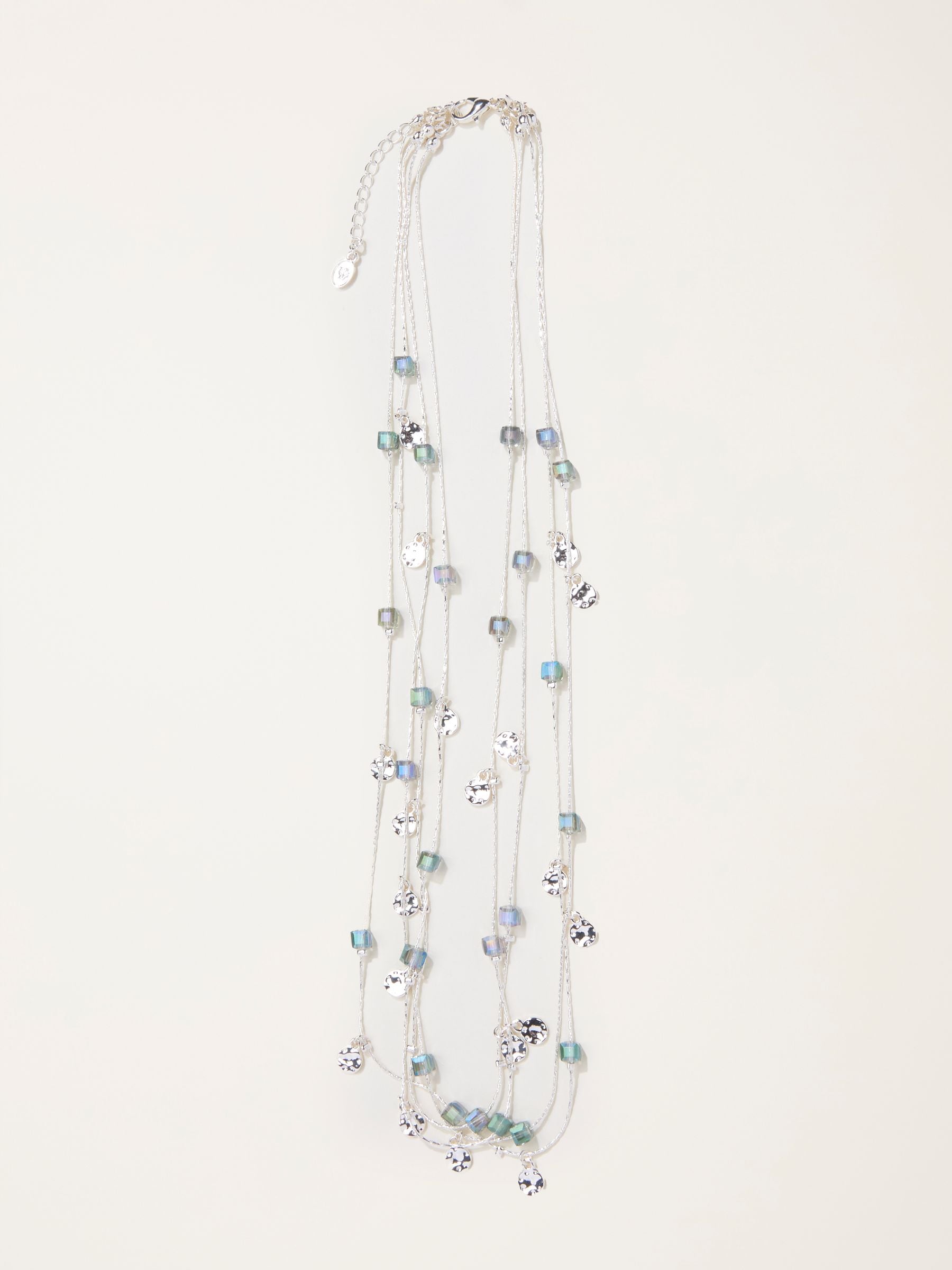 Silver Tone Layered Necklace