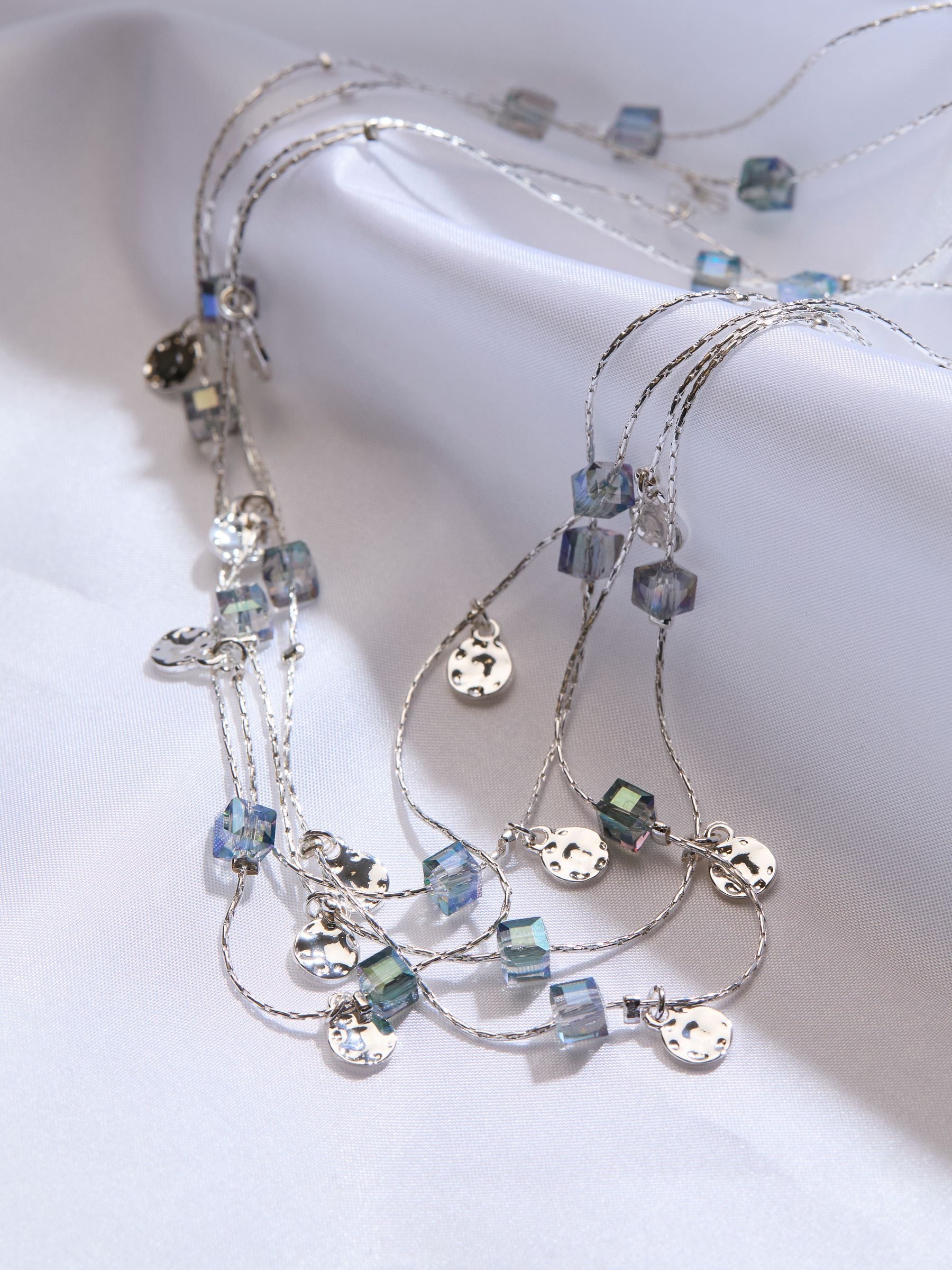 Silver Tone Layered Necklace