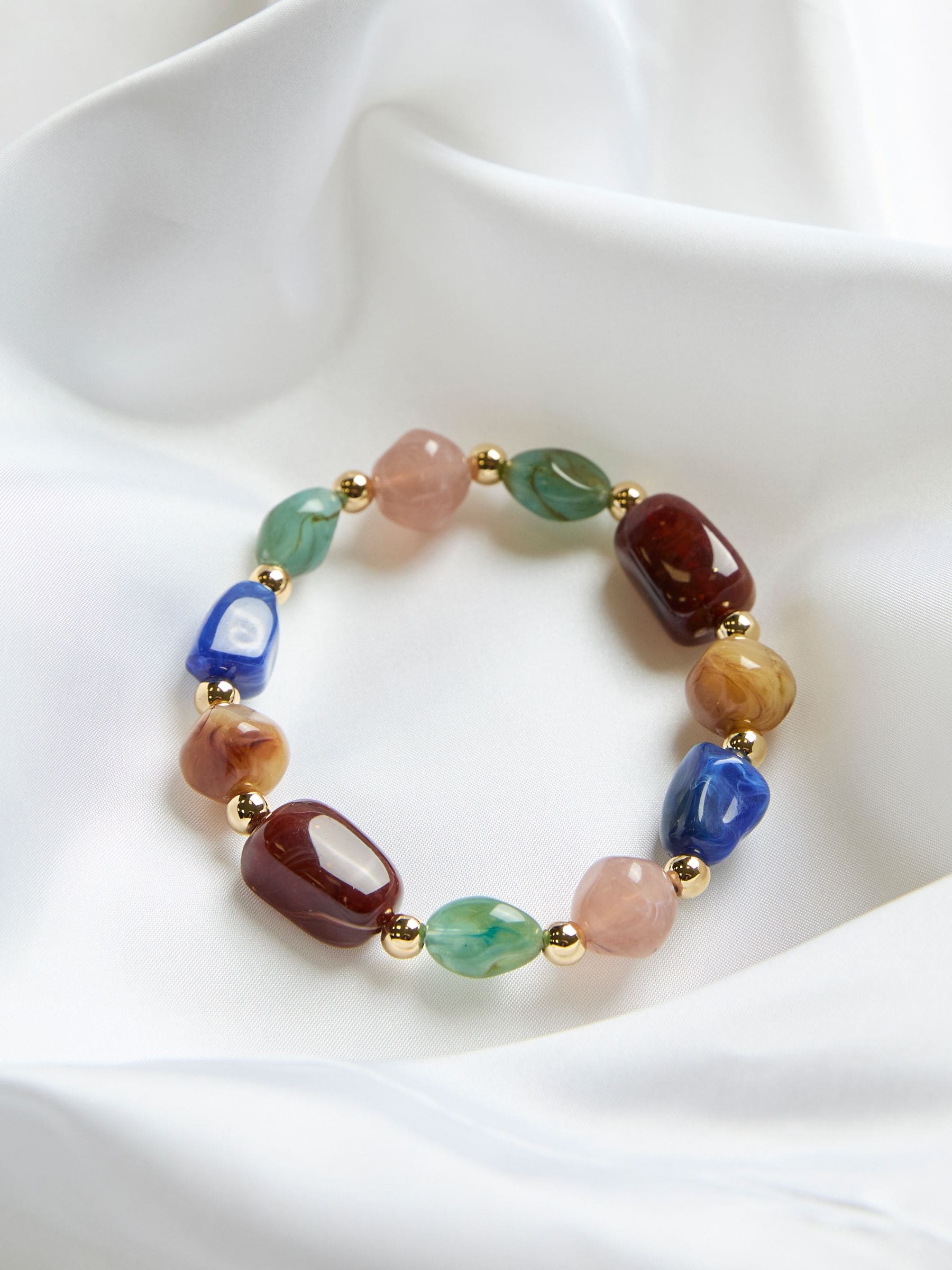 Multi Colour Large Bead Bracelet