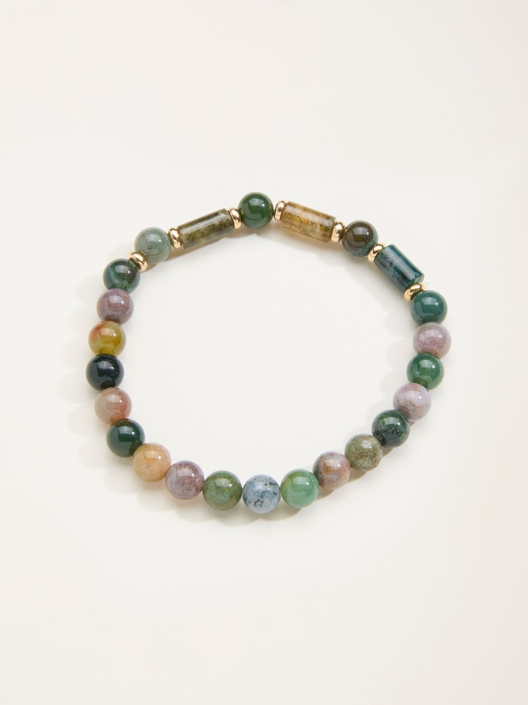 Green Stone Stretch Bracelet