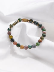 Green Stone Stretch Bracelet