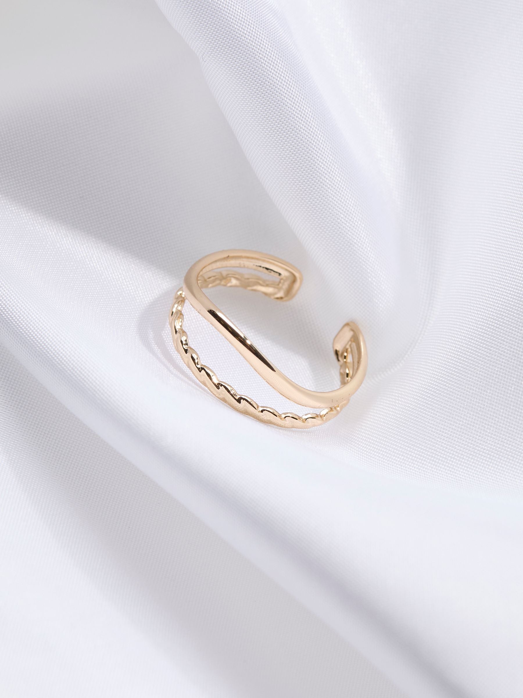 Gold Tone Stacked Ring