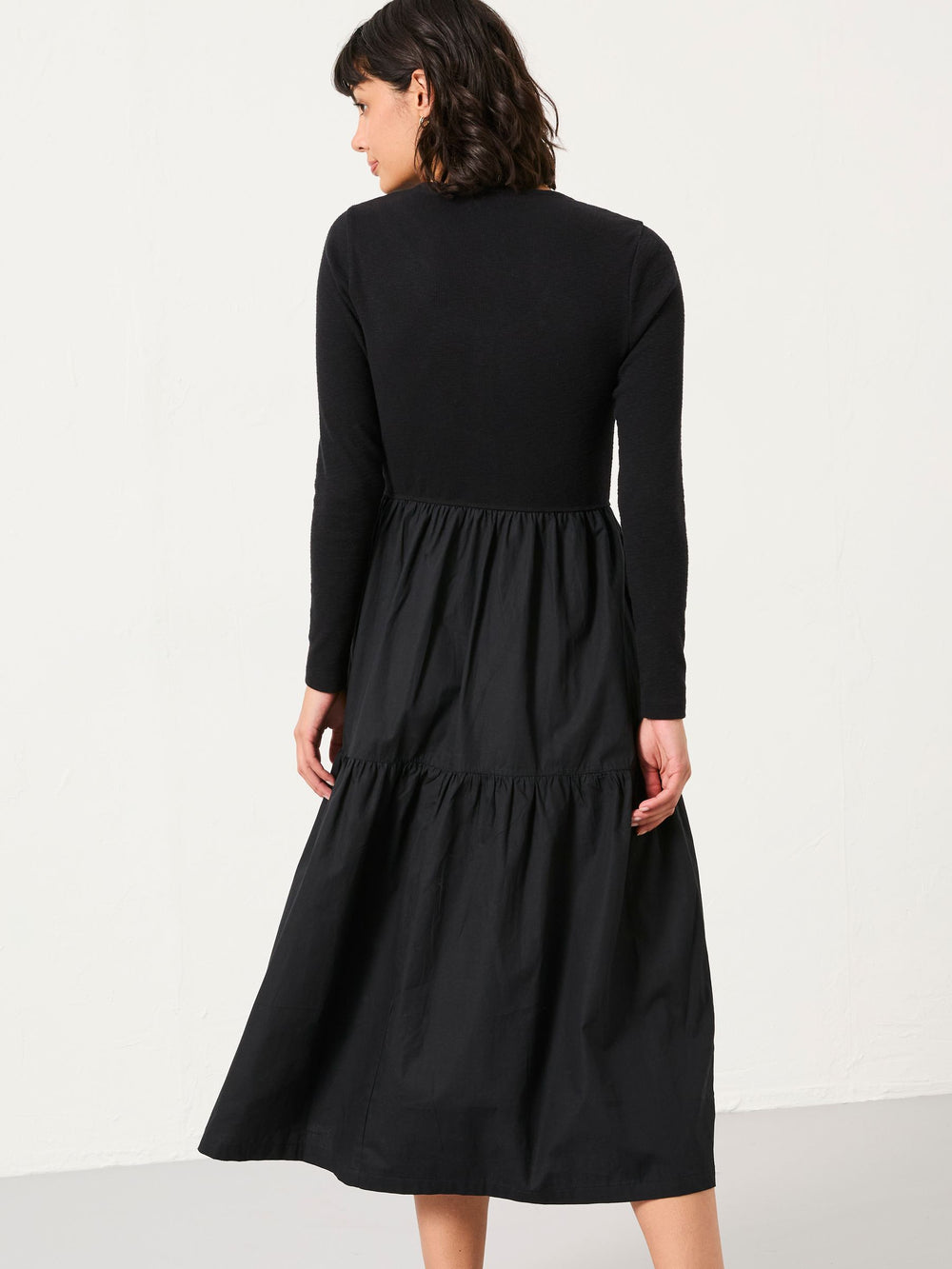 Louise Black Regular Jersey Woven Dress