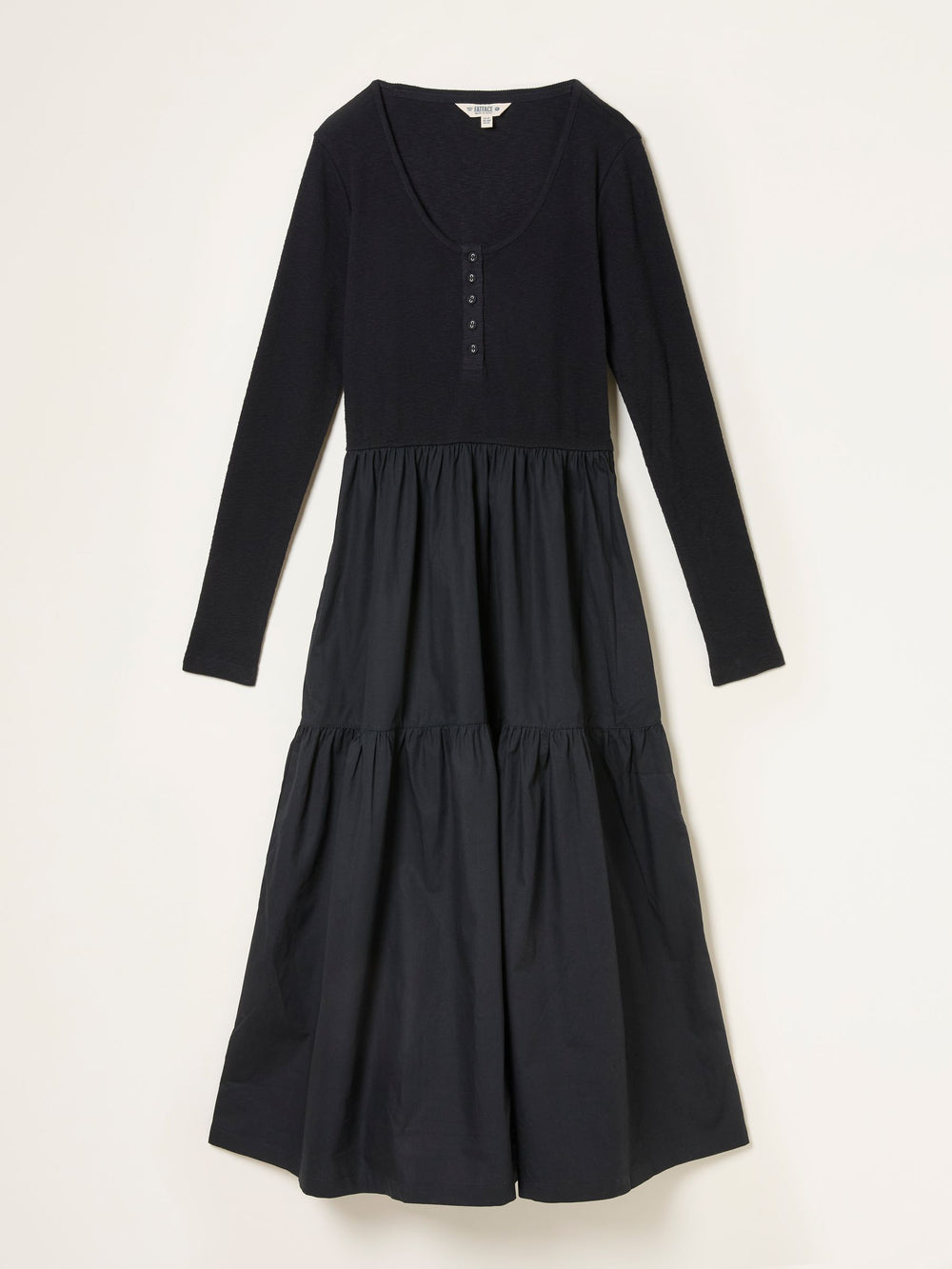 Louise Black Regular Jersey Woven Dress