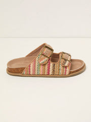 Meldon Multi Raffia Footbed Sandals
