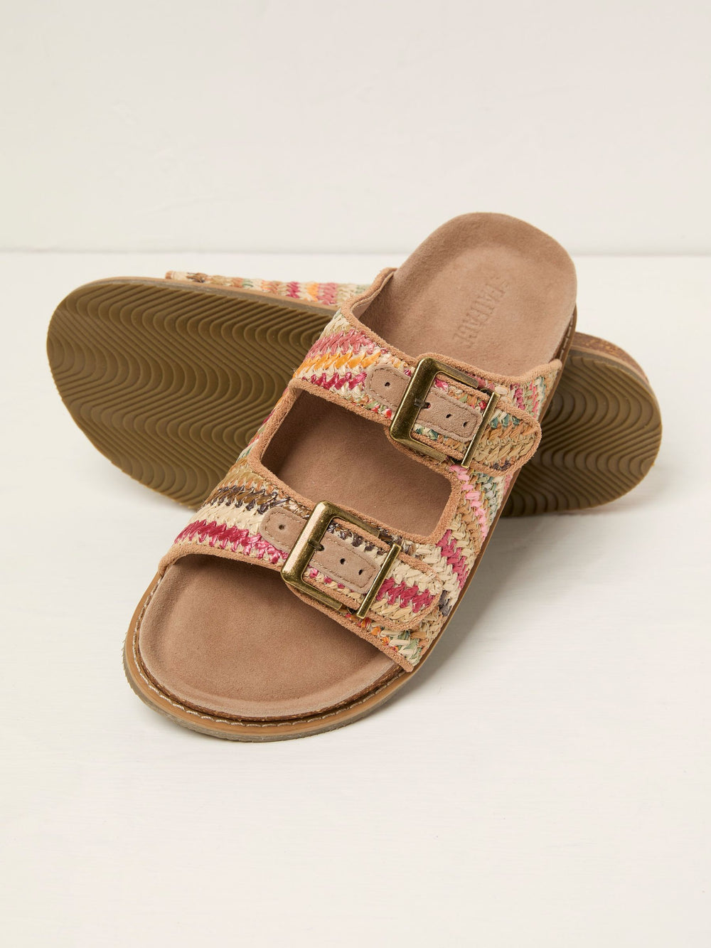 Meldon Multi Raffia Footbed Sandals