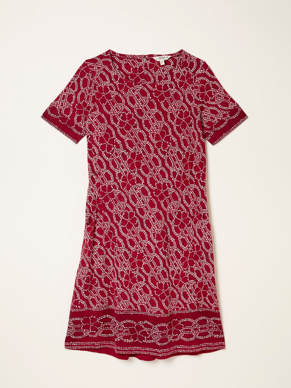 Simone Red Texture Floral Petite Jersey Dress