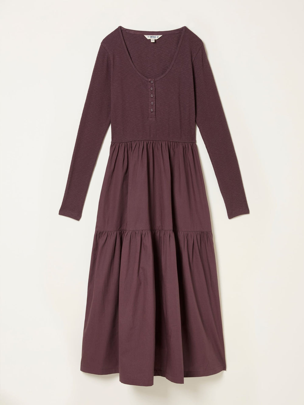 Louise Dusky Purple Petite Jersey Woven Midi Dress