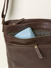 Allie Chocolate Brown Crossbody Bag