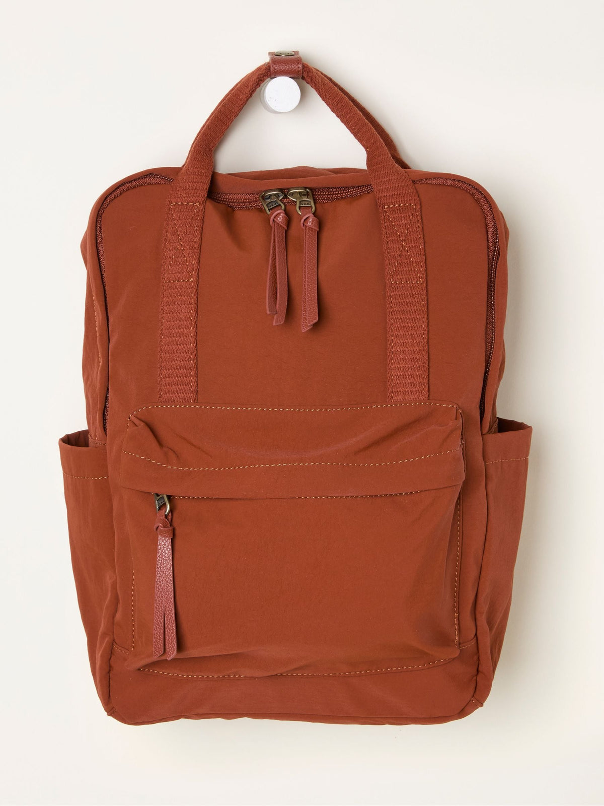 Dark Orange Nylon Backpack