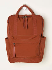 Dark Orange Nylon Backpack