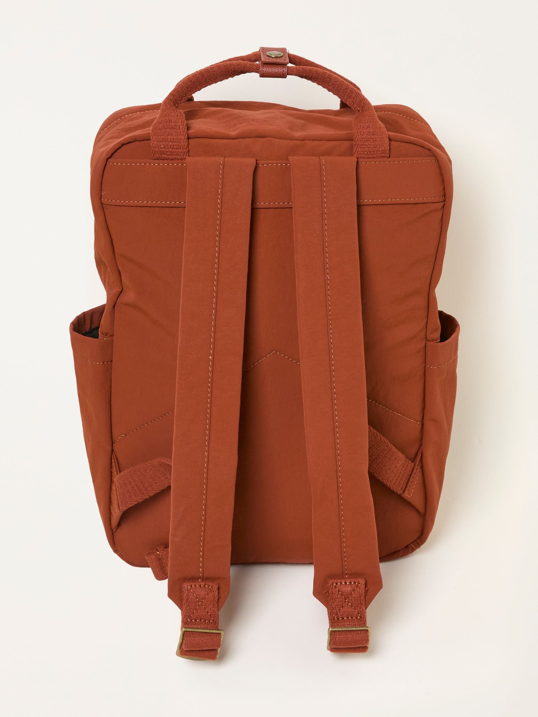 Dark Orange Nylon Backpack
