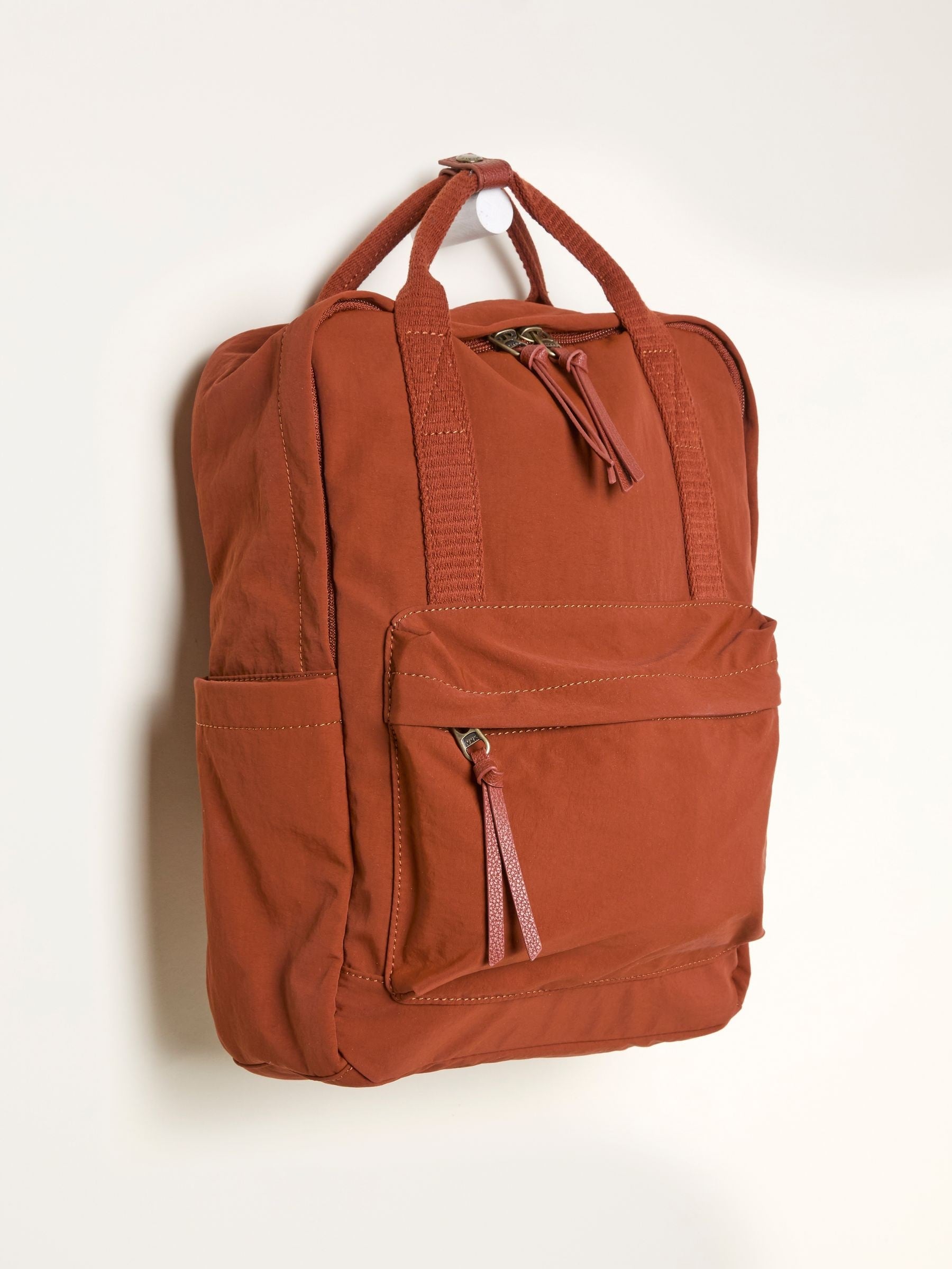 Dark Orange Nylon Backpack