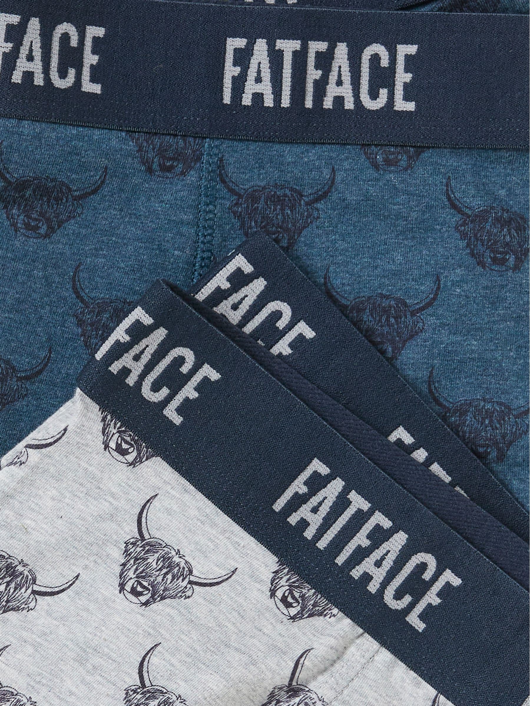 Teal Blue 2 Pack of Highland Cow Boxers