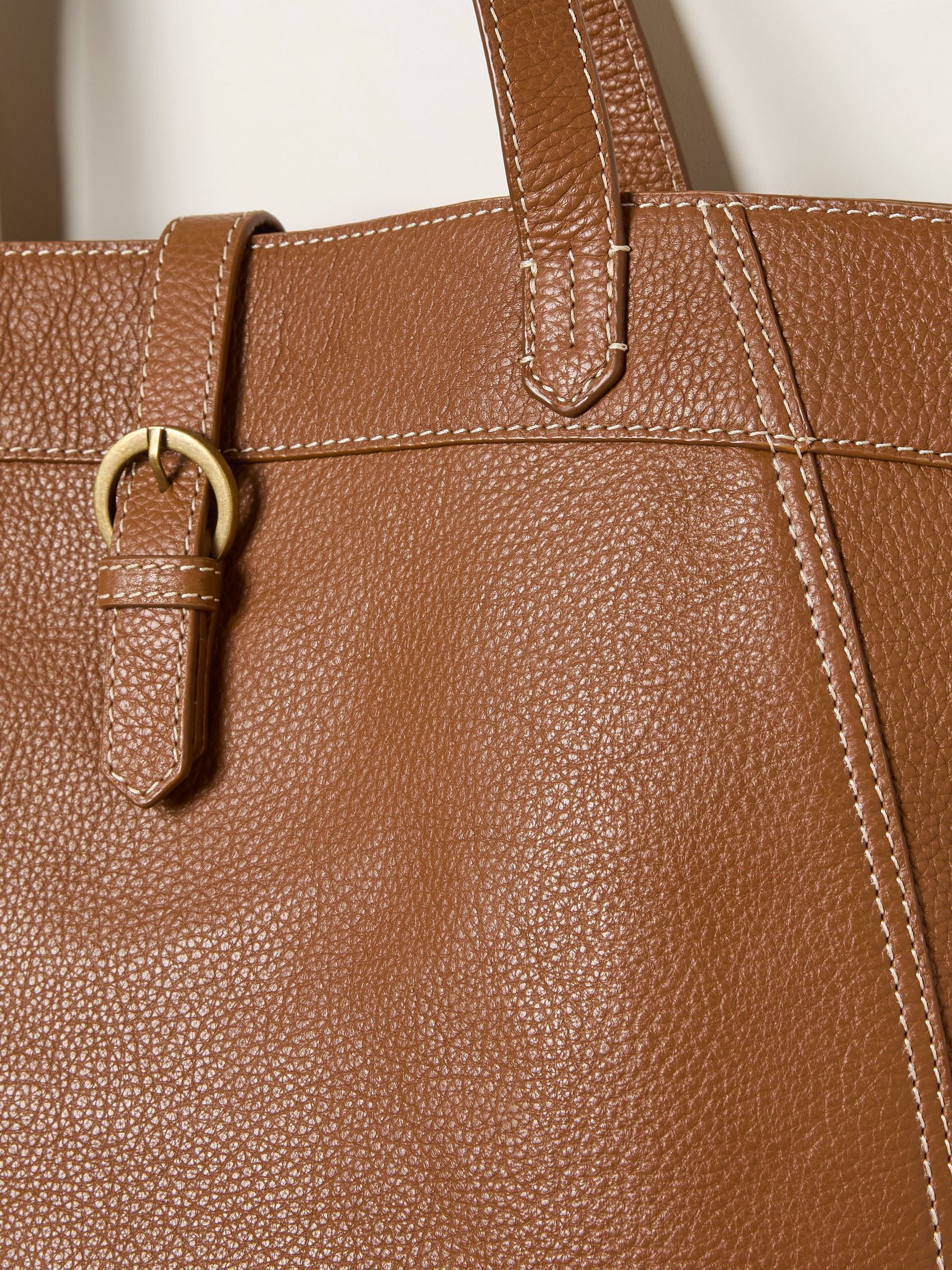 Tilly Tan Brown Leather Tote Bag