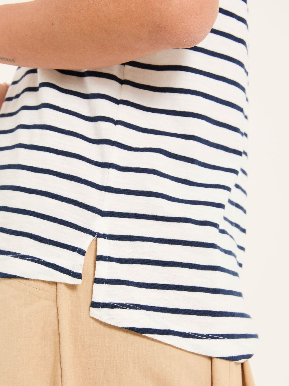 Natalie Ivory/Navy 2 Pack Plain T Shirt