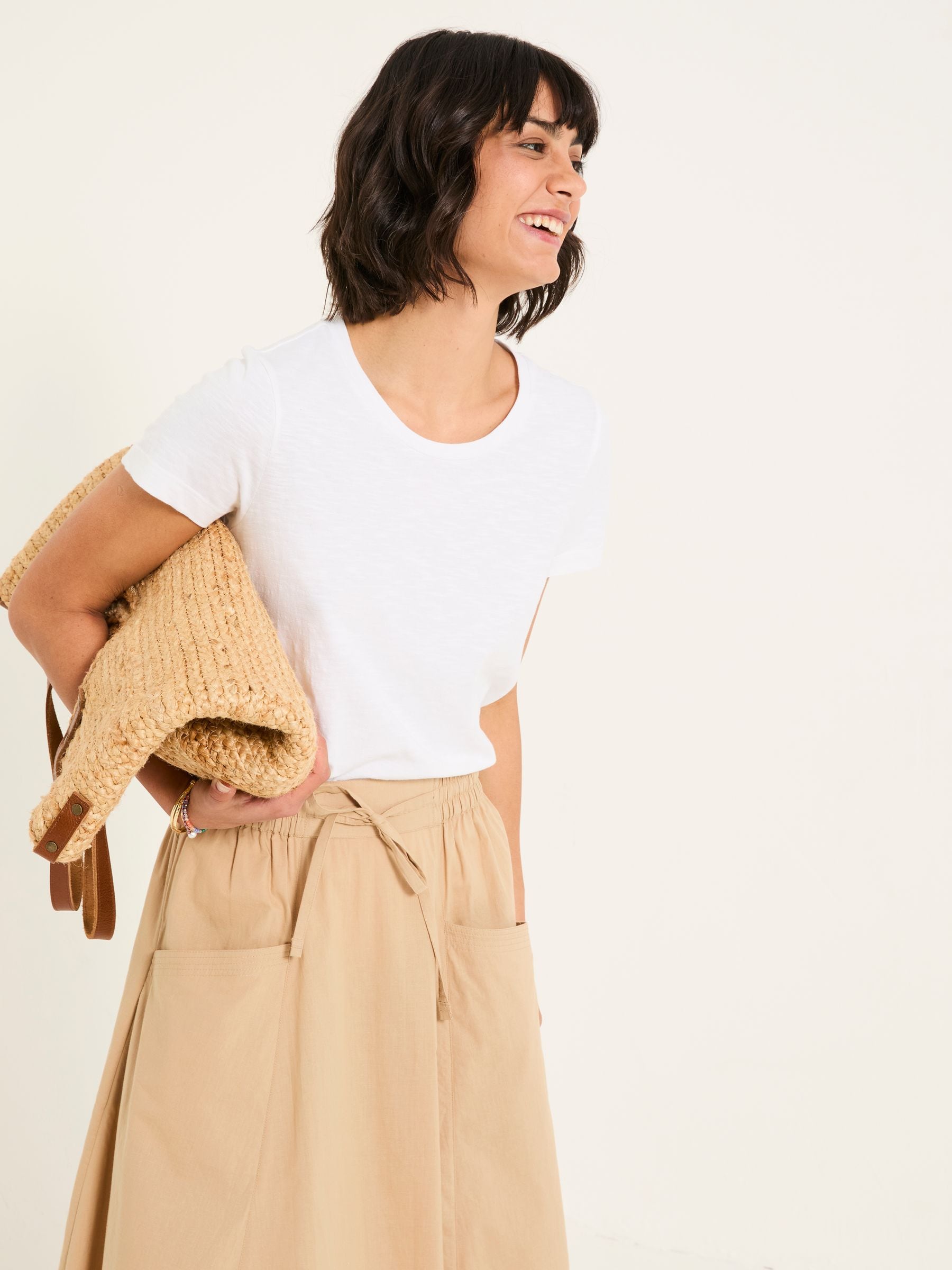 Natalie Ivory/Navy 2 Pack Plain T Shirt