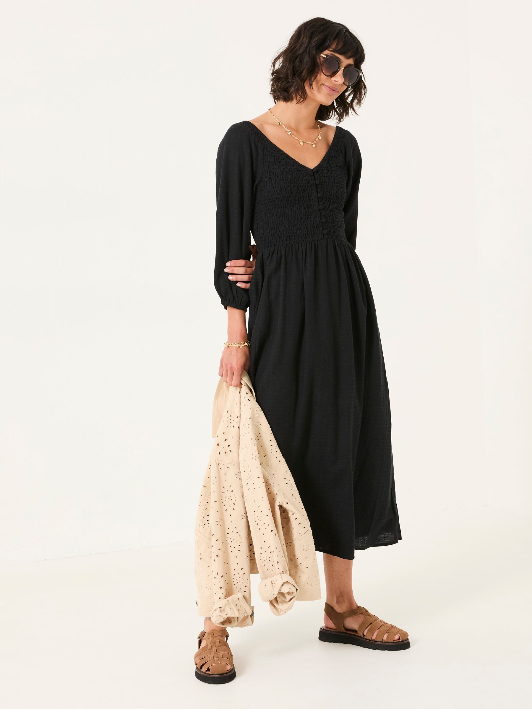 Adele Black Midi Dress
